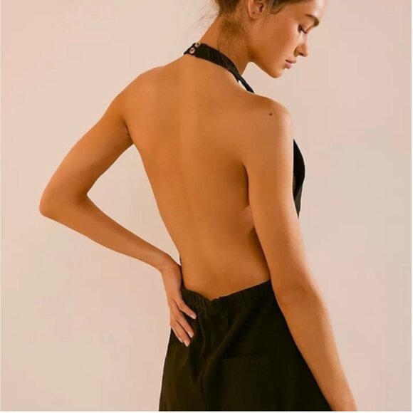 NWT FP Free People Beach Free-est Kaelyn Backless Romper Black M - Picture 3 of 9